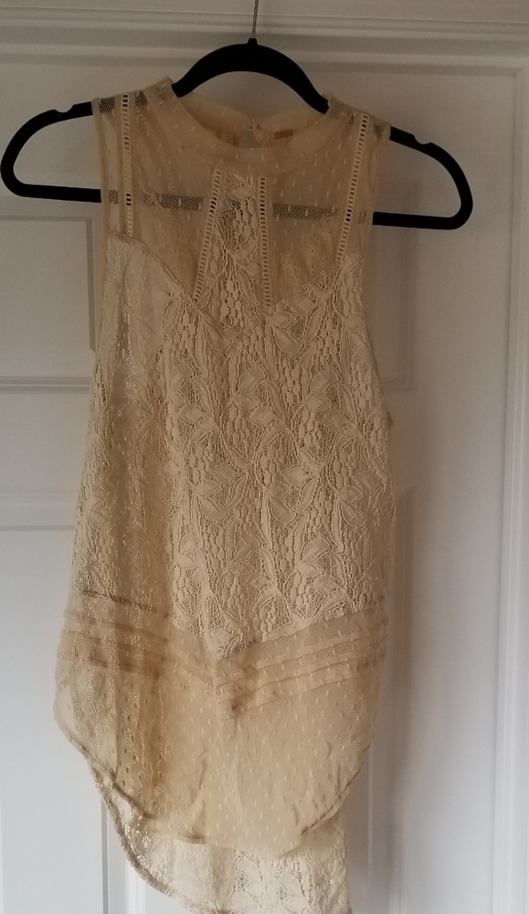 Free People Lace Tunic tank